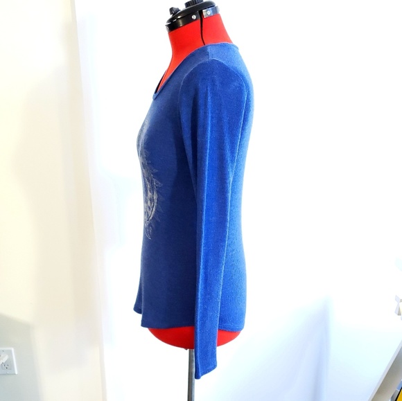 NWOT Lucky Brand Peacock Longsleeve Tee - L - Picture 2 of 4